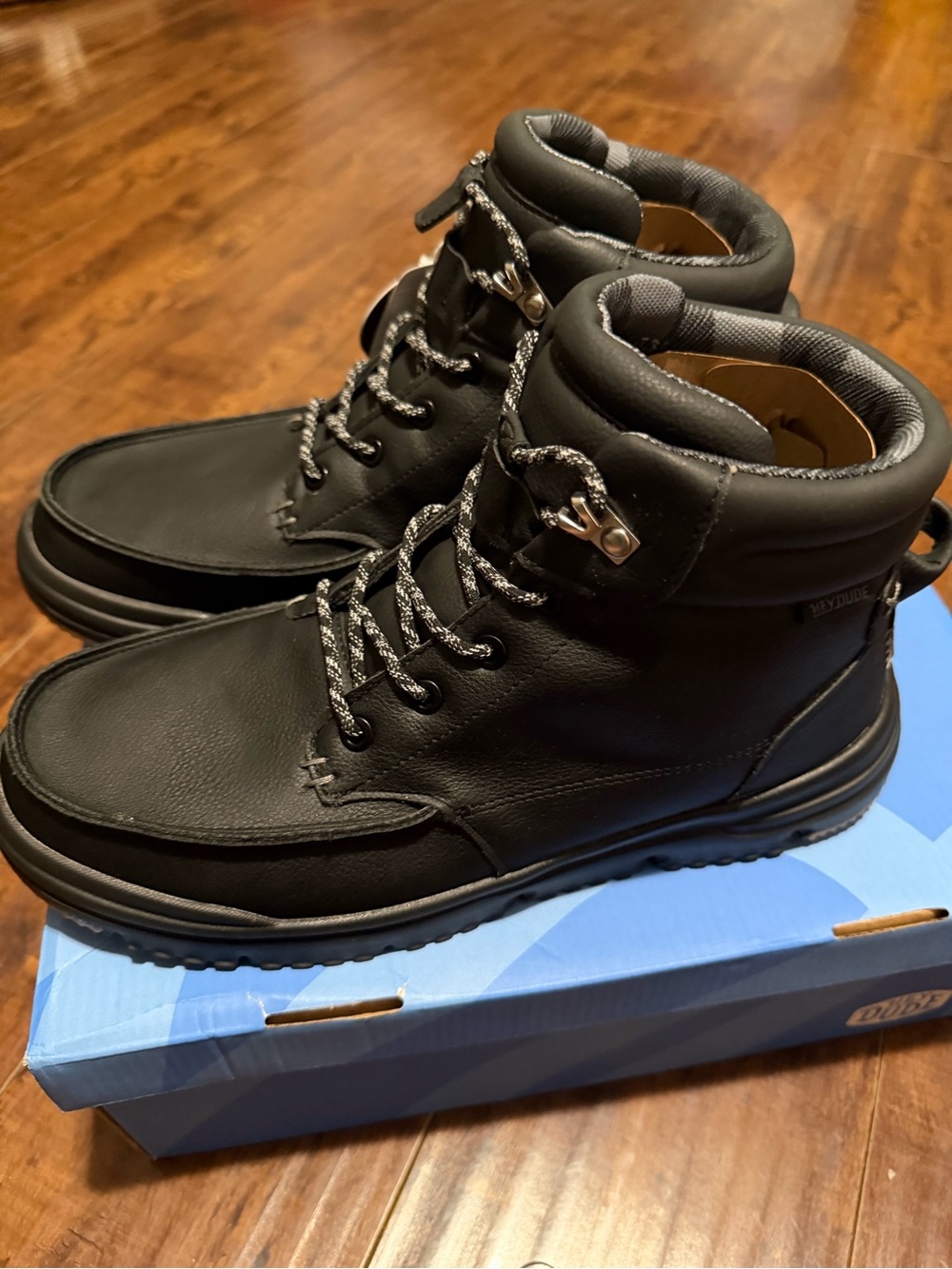 Hey Dude Black Lace-Up Padded Ankle Boots